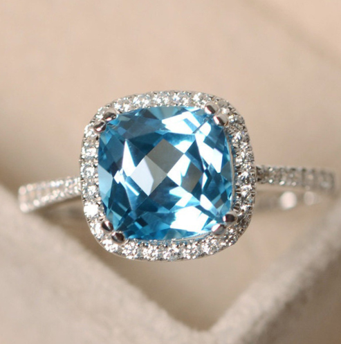 Colorful gemstone style ring