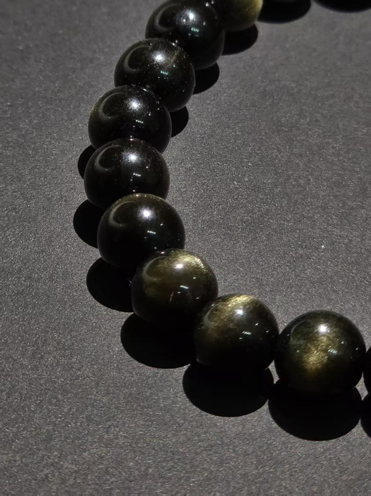 Natural Golden Aventurine Single-Ring Bracelet