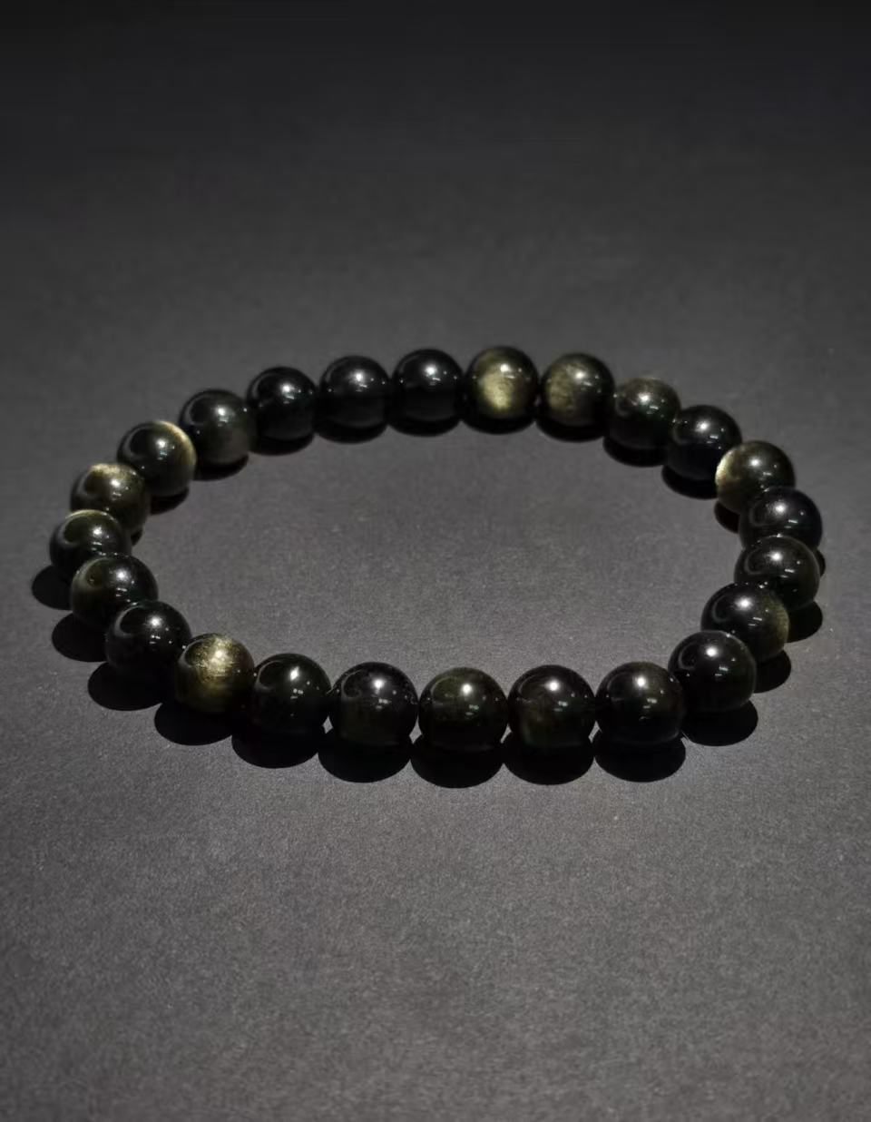 Natural Golden Aventurine Single-Ring Bracelet