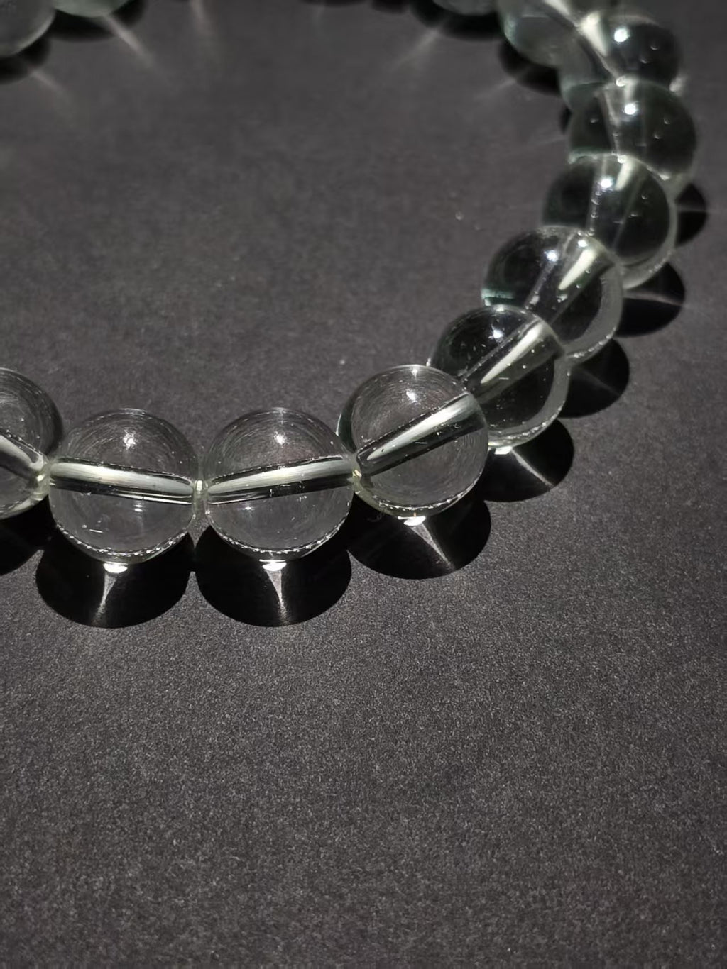 White crystal blue quartz bracelet