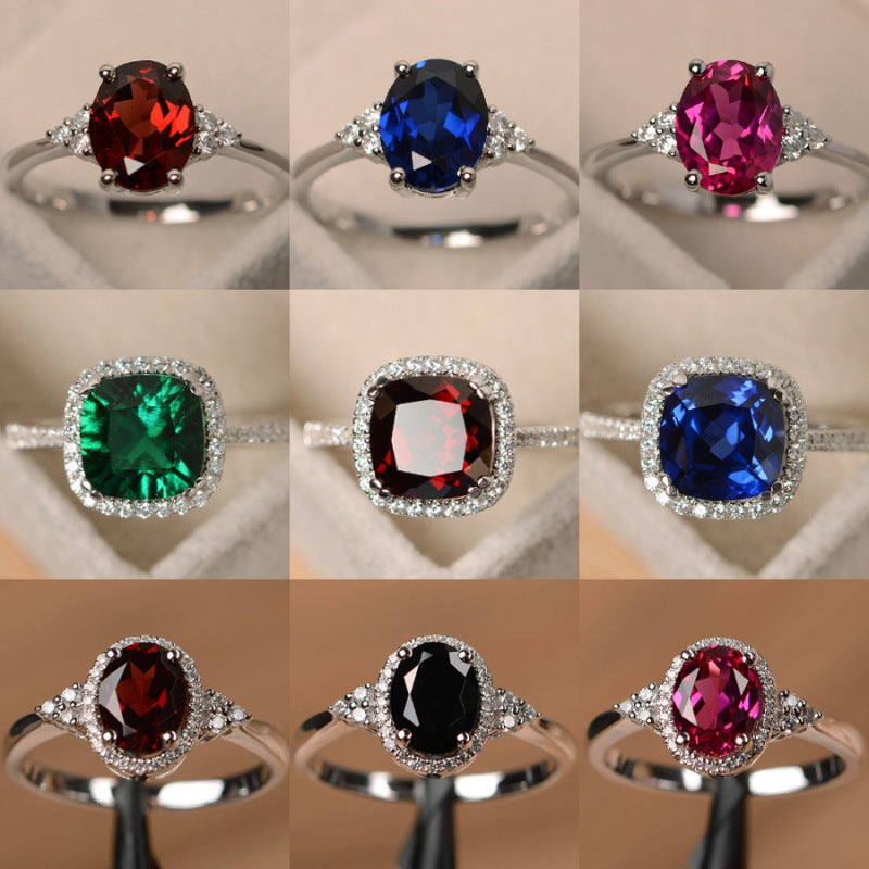 Colorful gemstone style ring