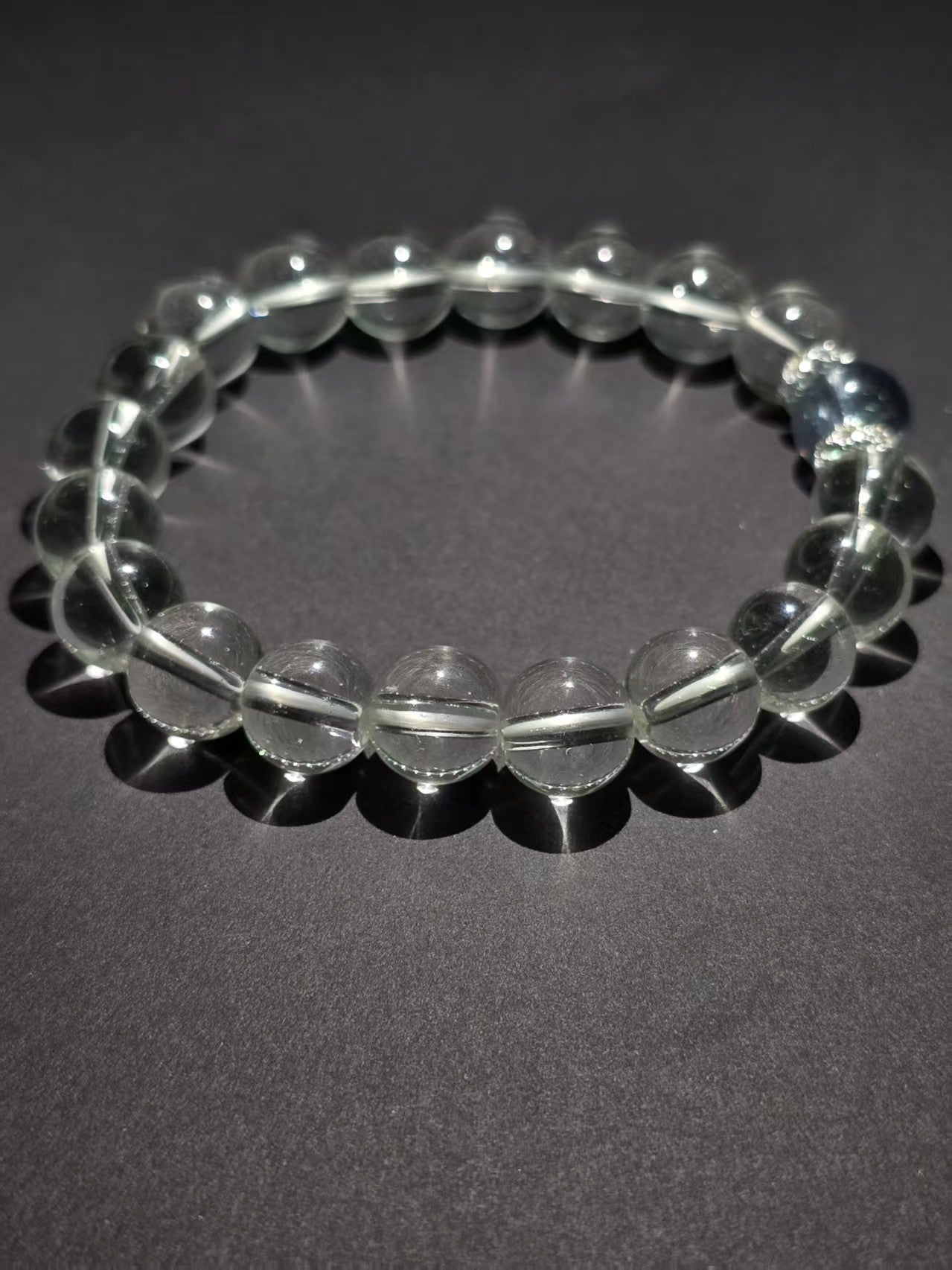White crystal blue quartz bracelet